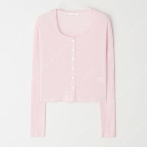 리즈 베이스 슬림 가디건 핑크 (베이직)