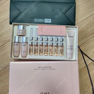 선물용가능39000원) 오휘 미라클 모이스처 핑크 베리어앰플777 스페셜세트 (수분앰플) 정가14만원 오휘스킨로션