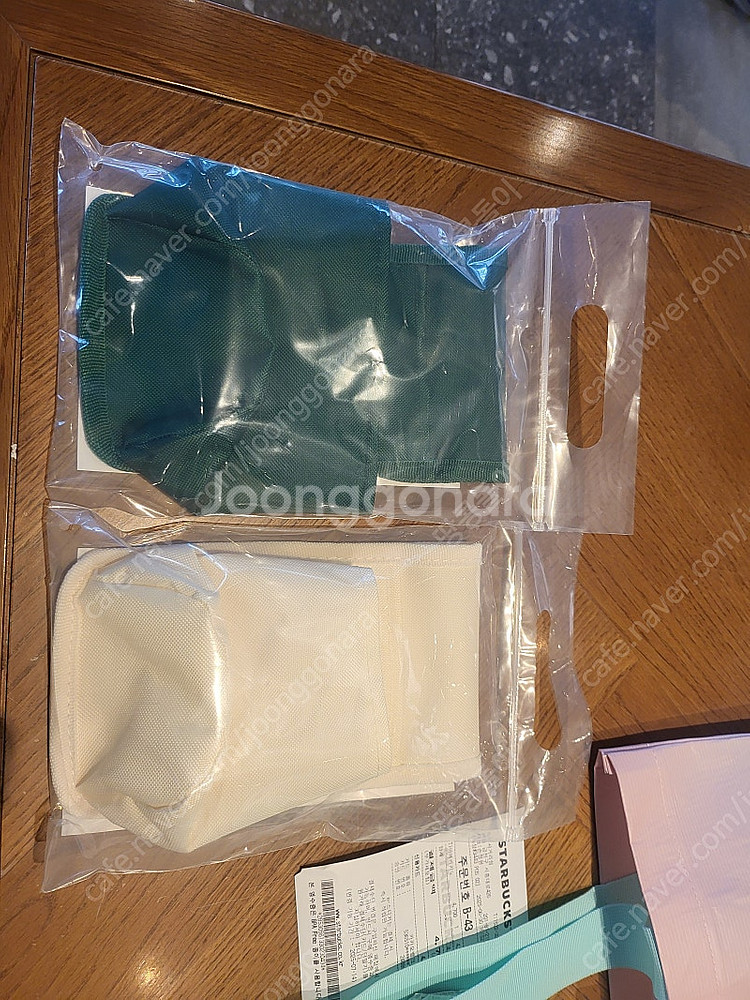 스타벅스 라코스테 폴딩체어 +사이드포켓 SET 새상품--3