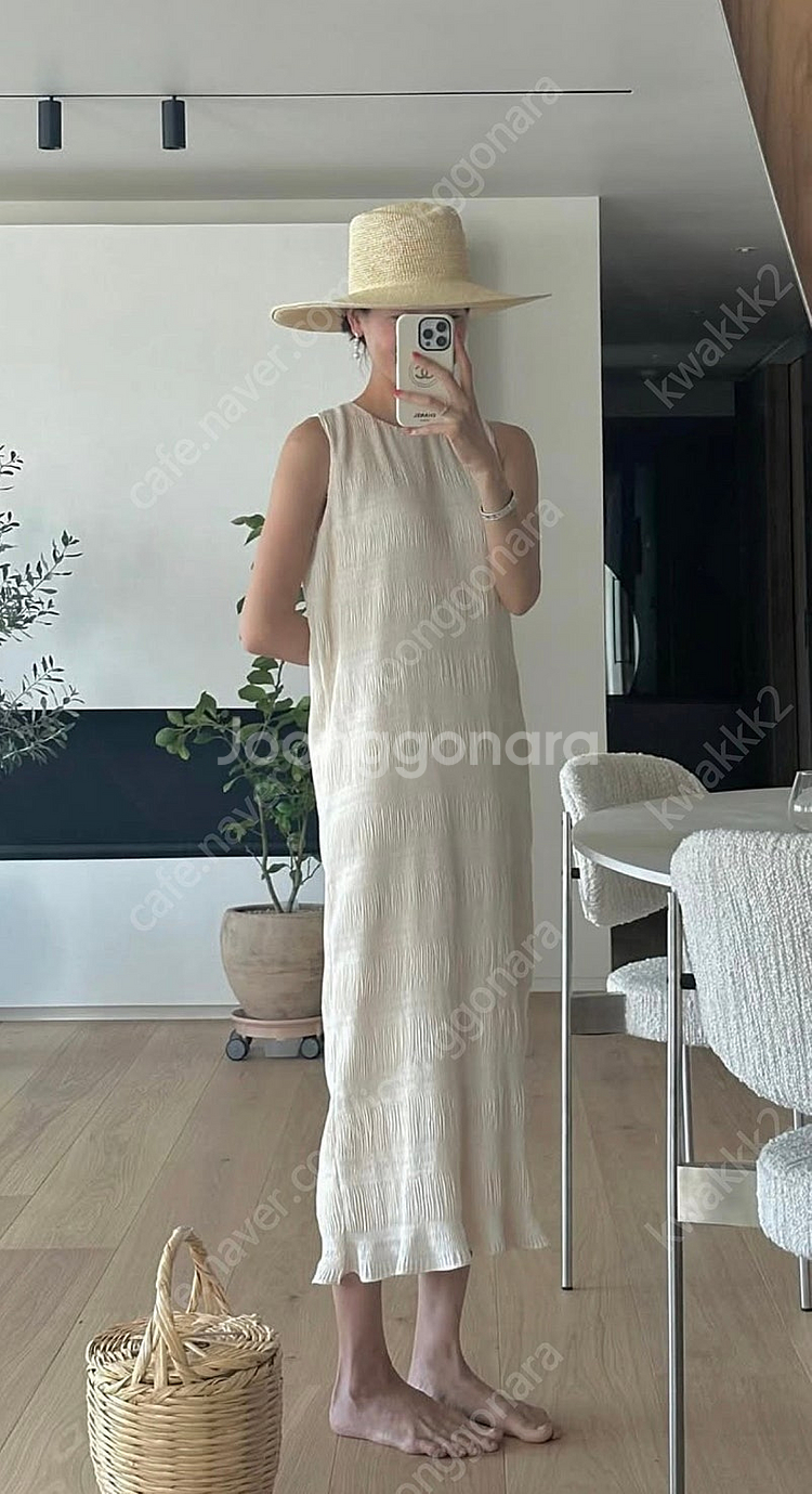 비그레이 플리츠 원피스 55사이즈--0