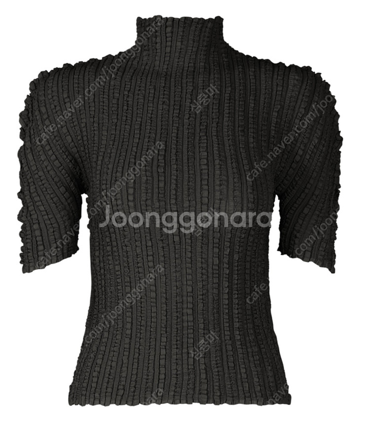 이세이미야케 4월 젤리피쉬 JELLYFISH 탑 블랙 플리츠플리즈--0