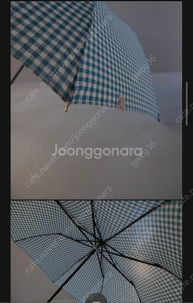 소노베상점 깅엄체크 접이식 양산(라무네)--3