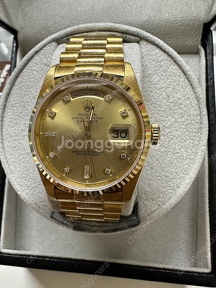 로렉스 데이데이트 18238/36m 10p 금통 팝니다...--0