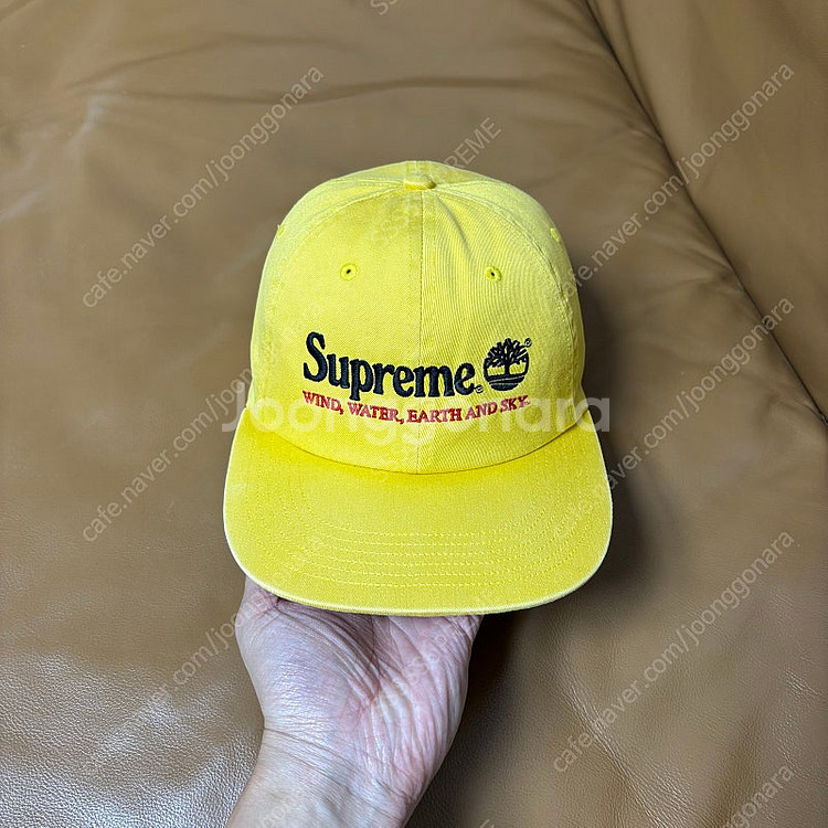 Supreme 슈프림x팀버랜드 워시드 옐로우 6패널 볼...--1