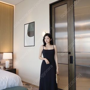 (새상품) 레티첼라 브론 슬립 롱 드레스 S 블랙 / 더로랑 더마농 리조트룩 나시원피스 여행룩