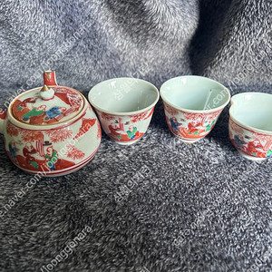 (가격내림) 일본 빈티지 미니 다도 다관 다완 다기 찻잔 2인 세트 팝니다