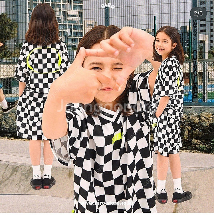 히로 블랭크체커팬츠 120--0
