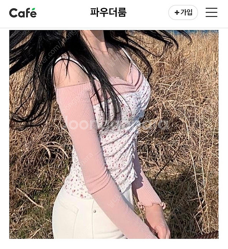 *당일배송*미니포에 빈티지st 핑크 플라워 나시+프릴--3