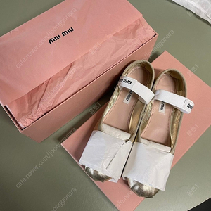 miumiu 미우미우 모르도레 나파 가죽 발레리나