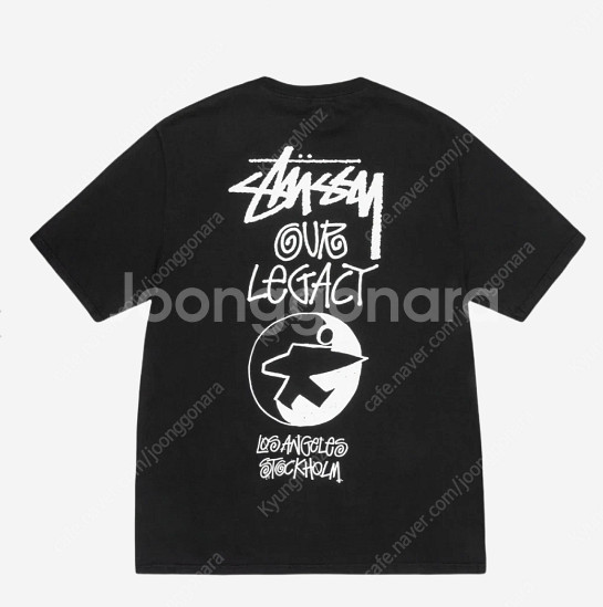 Stussy x Our Legacy Work Shop Surfman Pigment Dyed T-Shirt Black...--0