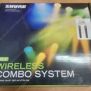 슈어 shure 무선마이크 리시버 세트 BLX/PG58