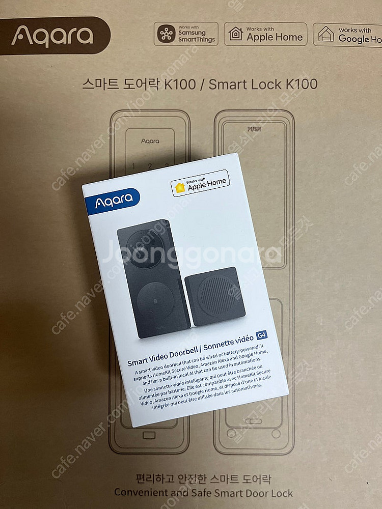 아카라k100도어락 + 도어벨g4 미개봉 새상품--2