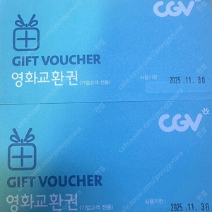 CGV 영화관람권 (2매 보유)