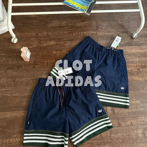 좌쓰 Adidas x Clot Knit Shorts 아디다스 x 클랏 니트 쇼츠 반바지 나이트 인디고