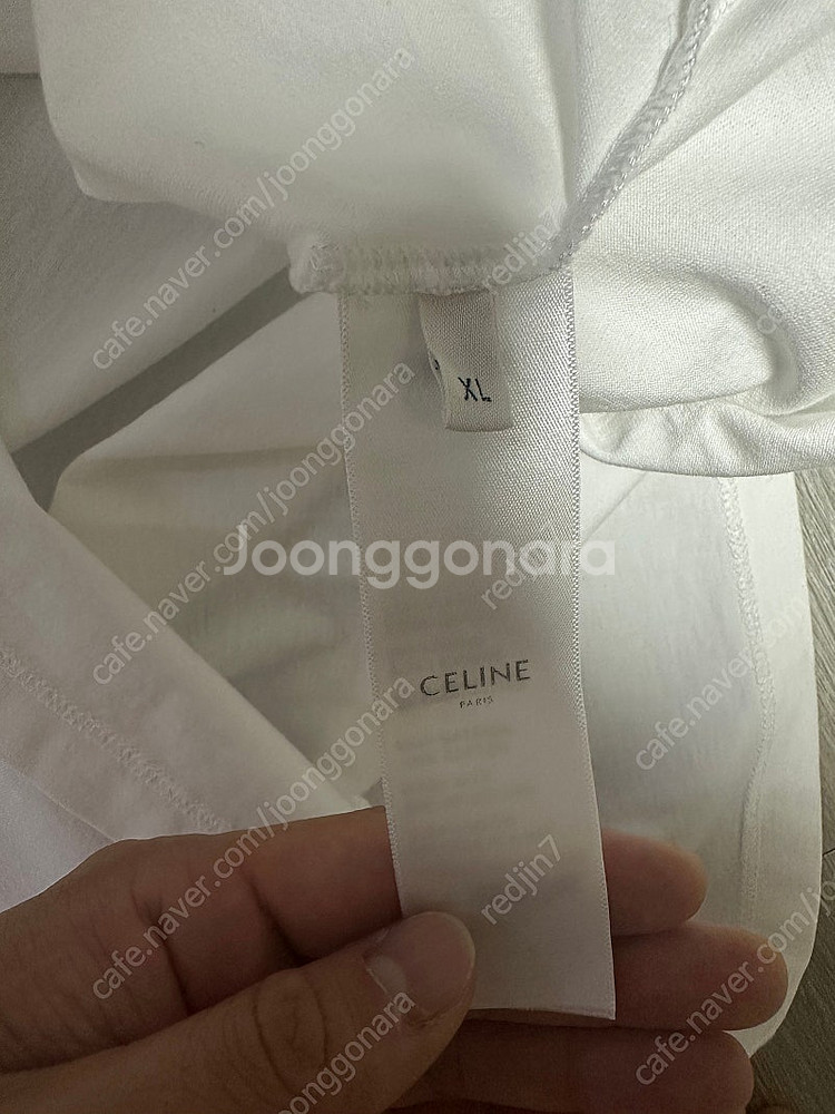 [XL]셀린느 반팔 셔츠 화이트--3
