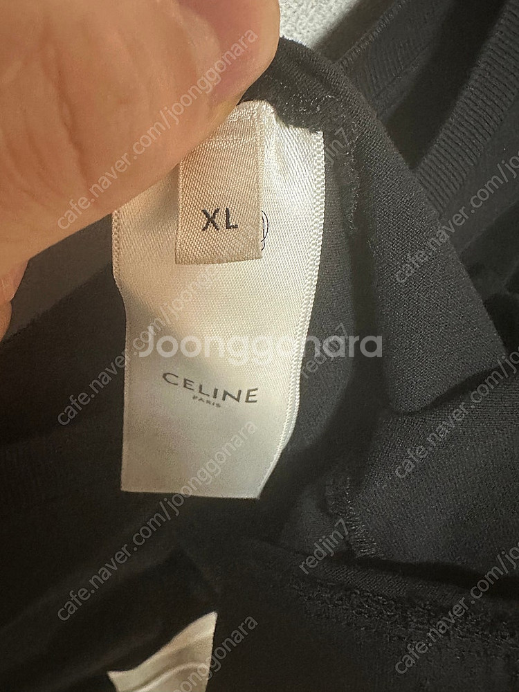[XL]셀린느 반팔 셔츠 블랙--3