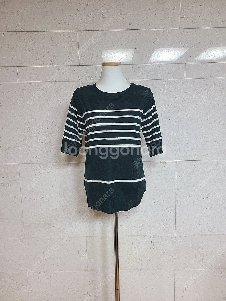 [새상품] 온앤온 스트라이프 반팔 니트 프리사이즈 정가...--0