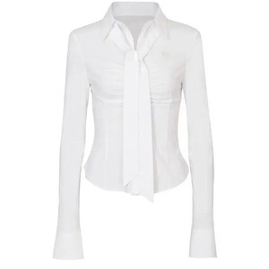 페인오어플레져 VIVIAN SCARF SHIRT 비비안 스카프 셔츠 화이트 S