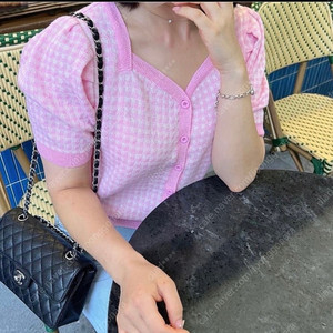 하트넥 가디건 새상품