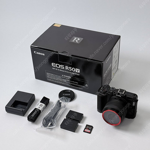 캐논 r50v 번들킷 케이지 추베 메모리 포함 팝니다.