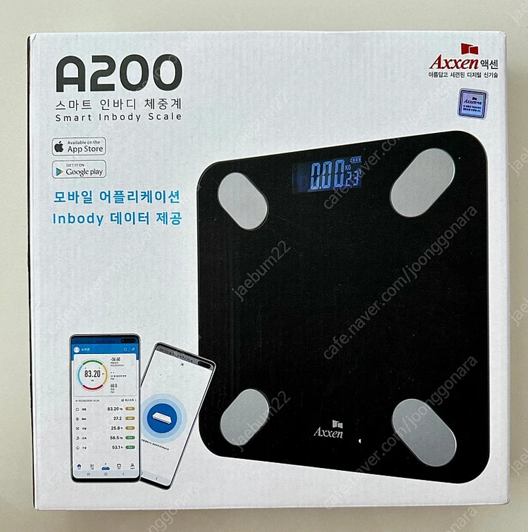 액센 스마트 인바디 체중계 A200 블루투스연동 헬스앱 연동관리 이미지
