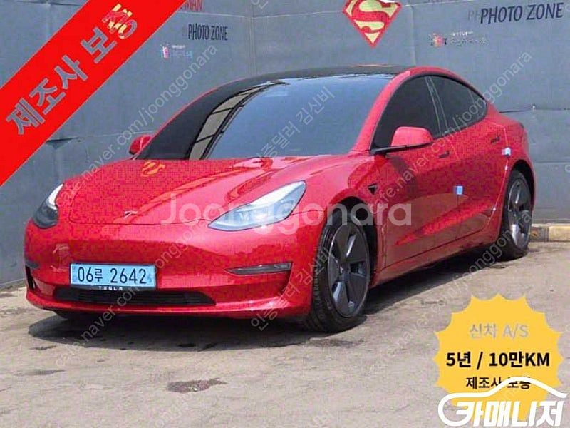 [테슬라]모델 3 롱 레인지 (5인승)2022 년식 빨...--0