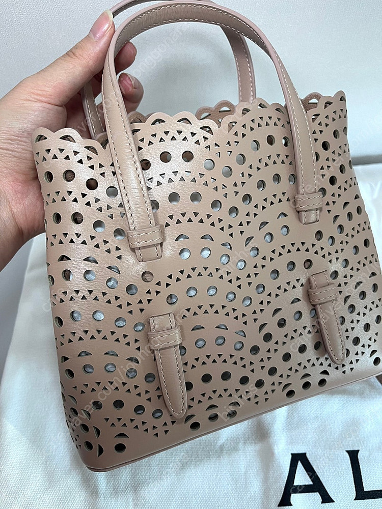 알라이아 미나 20 가방 웨이브 로즈베이지--2