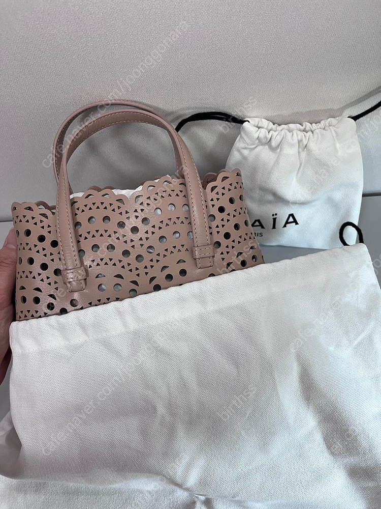 알라이아 미나 20 가방 웨이브 로즈베이지--6