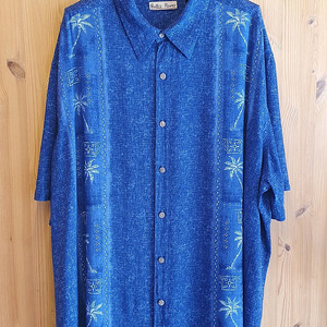 3XL(120).하와이안 셔츠(네이비/프린팅)