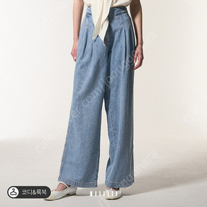 마인 24 투턱 백 밴딩 와이드 데님 팬츠(인기품절/새상품)