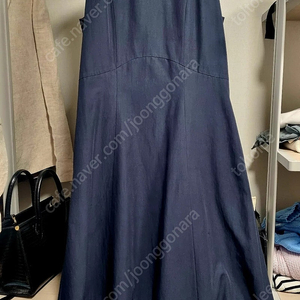 시에 sie 칼라 웨이브 드레스 네이비 s