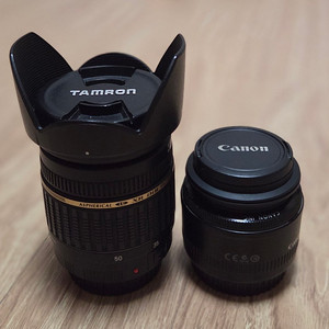 캐논 EF 50mm F1.8 구쩜팔 렌즈, 탐론 17-50mm F2.8 국민렌즈 캐논마운트