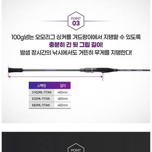 아부가르시아 에기시스 피네스 오모리그 티탄팁 미사용 새제품 팝니다. 한치 한치로드 한치대