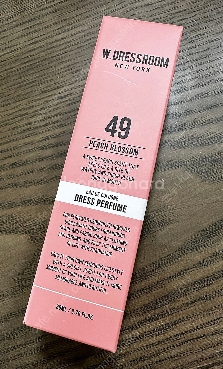 새상품) 더블유드레스룸 섬유향수 피치블라썸 80ml--1
