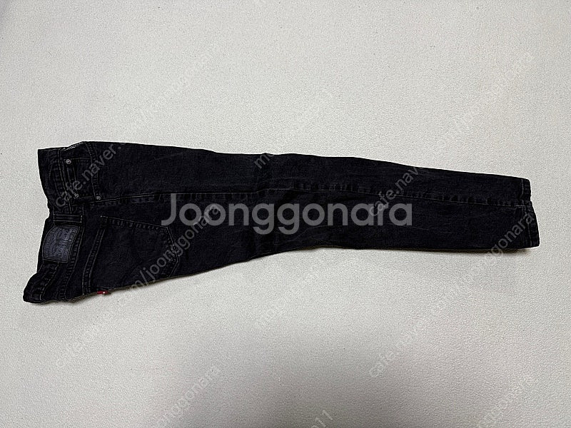 리바이스 502 블랙진 스판 청바지 남성용 32인치 판...--0