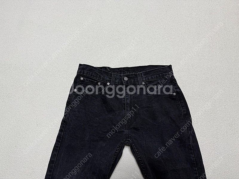 리바이스 502 블랙진 스판 청바지 남성용 32인치 판...--1