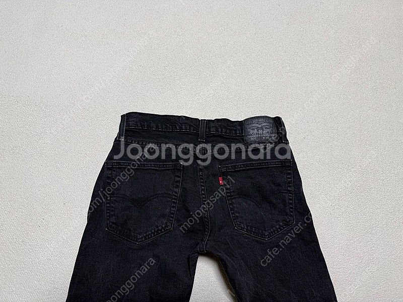 리바이스 502 블랙진 스판 청바지 남성용 32인치 판...--3