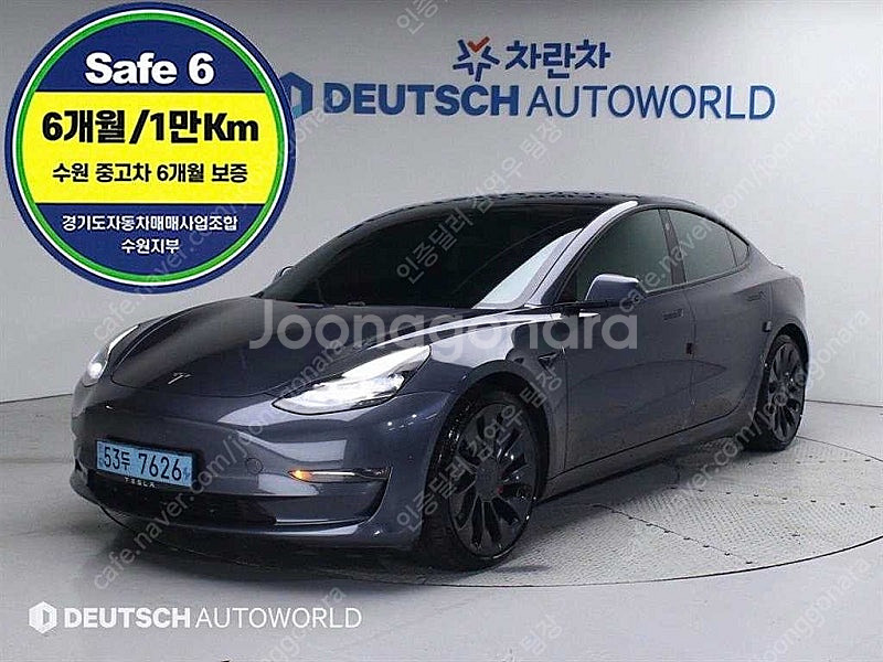 회색 모델3중고 테슬라 중고 퍼포먼스 중고차싸게사기 5...--0