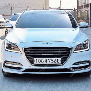 제네시스 G80 중고 제네시스 중고 가격 흰색 2018년식 3.3 GDI 럭셔리 중고자동차