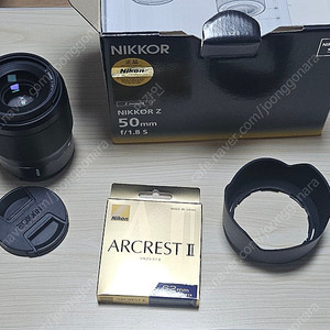 니콘 z 마운트 50mm F1.8 렌즈, 50.8S +아크레스트2필터 함께 판매합니다