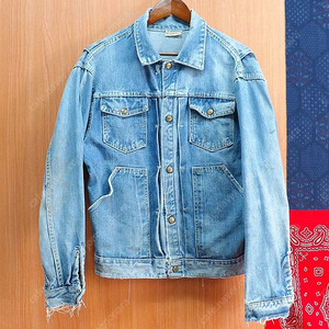 미국판 50S BIG SMITH 빈티지 데님 자켓6일에 걸친 강력한 세탁 RRL 필슨 LVC 리얼맥코이 버즈릭슨
