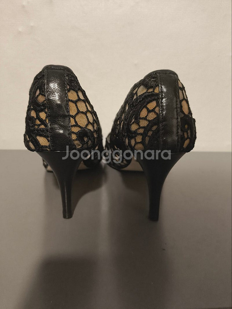 255~260mm 40 슈콤마보니 레이스 구두 힐--5