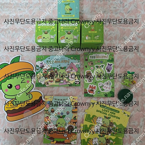 미개봉 로스트아크 프랭크버거 피규어 4종+팝업스토어 한정 굿즈 풀세트 선물용 수집용 로아 굿즈