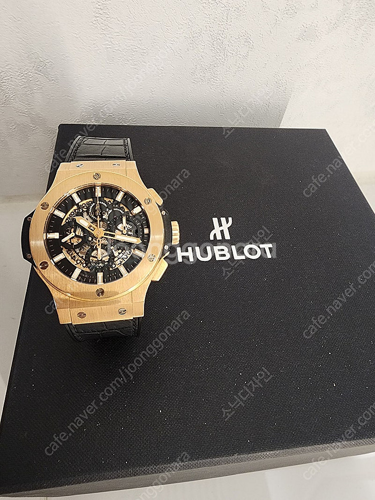 위블로 빅뱅 스켈레톤 에어로뱅 금통 44mm 남성용 시...--3