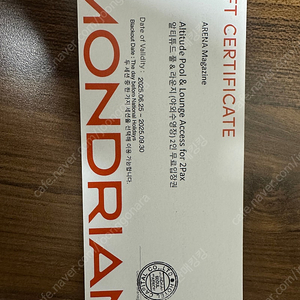 몬드리안 풀 라운지 2인 입장권