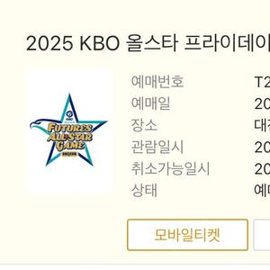 올스타 프라이데이 3루 내야박스석 정가이하양도