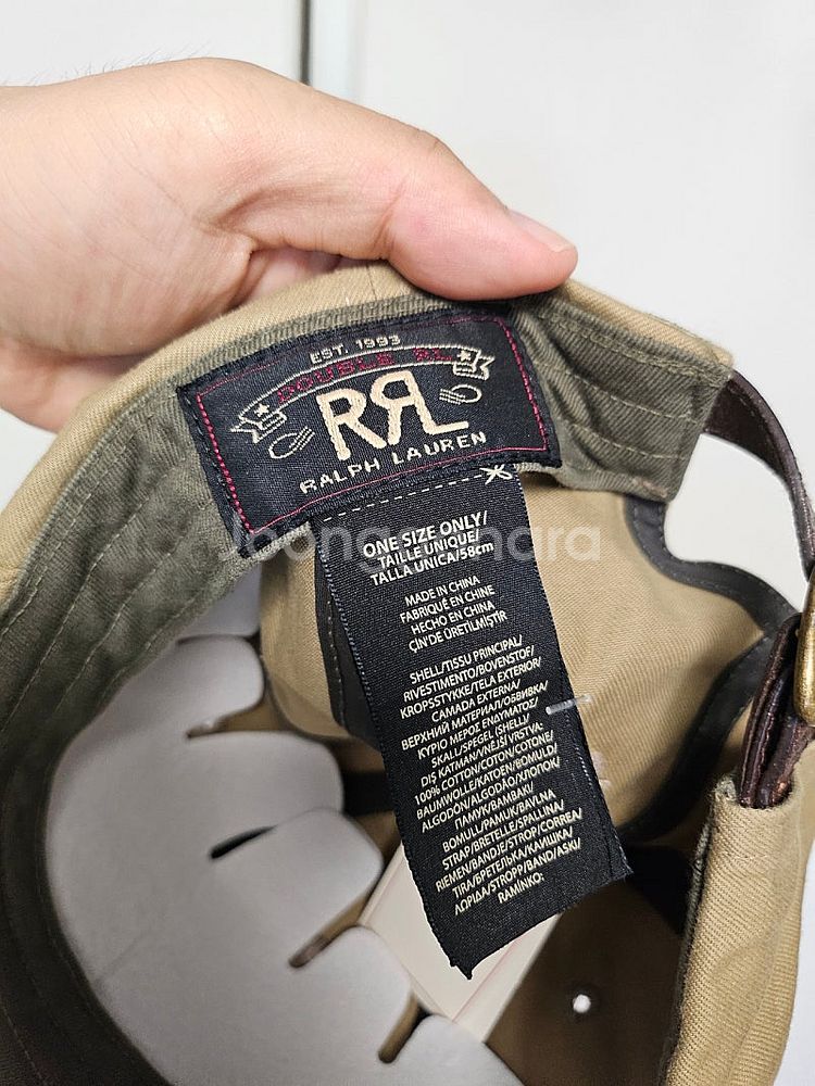 [새상품]RRL(더블알엘) 랜치로고 볼캡 카키 베이지 ...--5