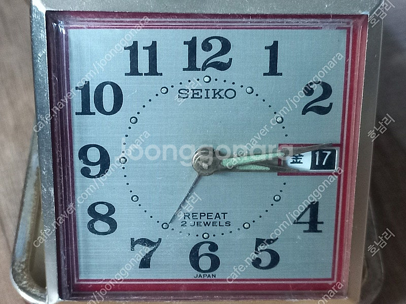 세이코 태엽식 빈티지 탁상시계 팝니다--3