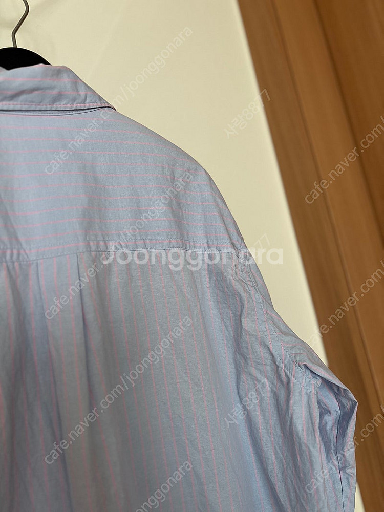 럭키슈에뜨 스트라이프 진주 리본소매 셔츠 블라우스 출근...--7