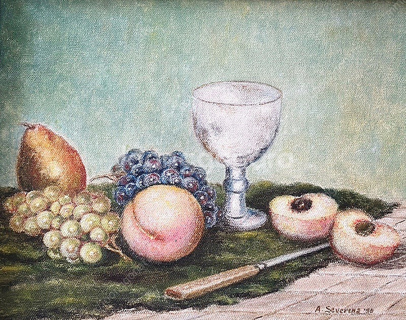 독일 빈티지 정물화 유화 엔틱 유화그림--0